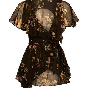 Zimmerman Black Floral Romper